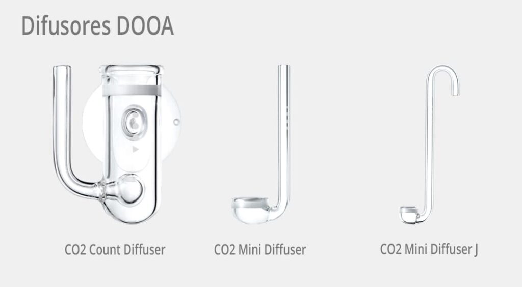 Difusores de CO2 de la marca DOOA, ideales para la Hydrocotyle Verticillata