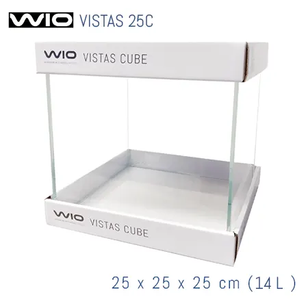 Acuario WIO ECO Vistas 25x25x25 25C de 14 litros y cristal óptico
