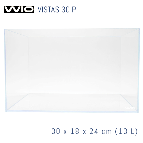 Acuario WIO Vistas óptico de 30 cm panorámico.