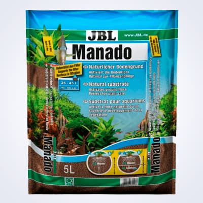 JBL MANADO 5 LITROS es un sustrato nutritivo para acuarios de agua dulce