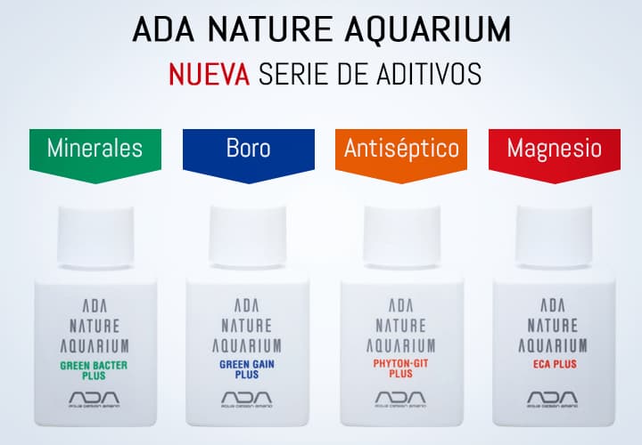 Nueva serie de aditivos de ADA para acuarios plantados. Puedes comprar online en NAscapers.