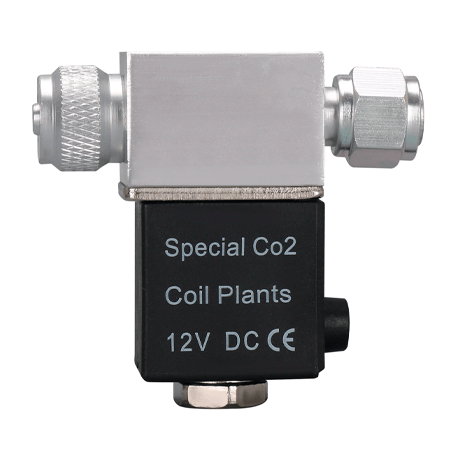 valvula solenoide o electroválvula, muy importante en el circuito de CO2 de tu acuario plantado.