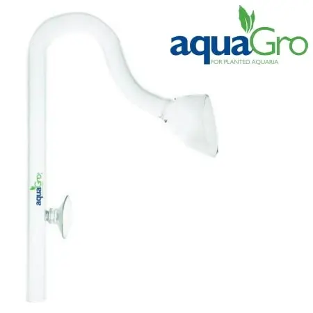 AquaGro Glass Curved Outlet Pipe 19 mm