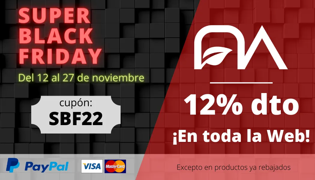 SUPER BLACK FRIDAY 2022 con un descuento del 12% en toda la web