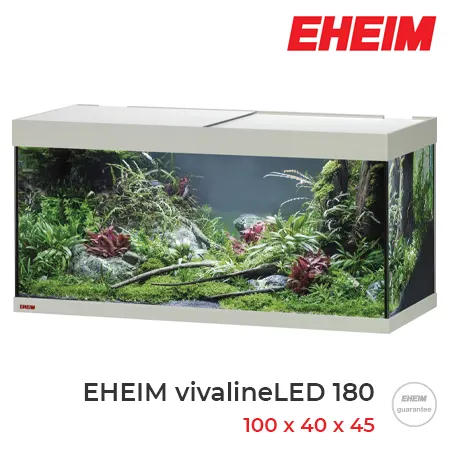 EHEIM Vivaline Led 180 litros con un tamaño de 100x40x45 cm y de color roble gris (roble-pino).