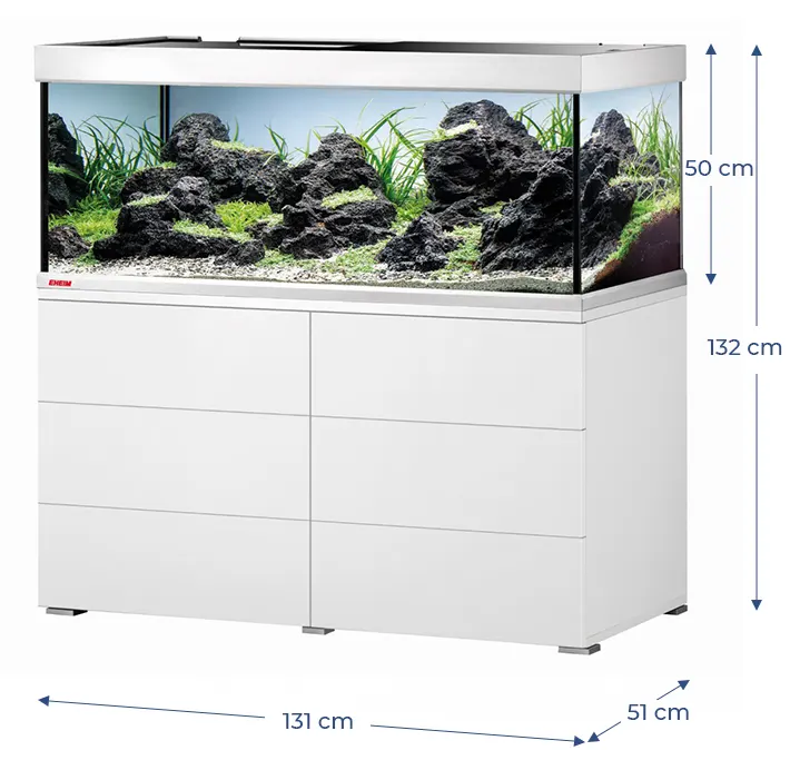 Medidas del acuario EHEIM Proxima Classic LED de 325 litros en color blanco con mesa