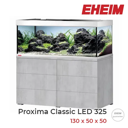Acuario EHEIM Proxima Classic LED de 325 litros en color roble con mesa