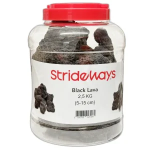Strideways Black Lava Stone 2,5 kilos Bottle