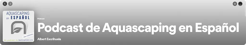 Pódcast de aquascaping en español, nascapers acuarios naturales.
