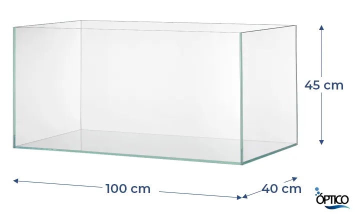 (Medidas) acuario óptico 100P