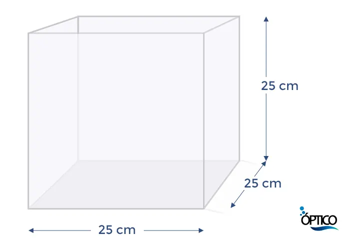 Acuario óptico JBL Aquapet cúbico 25x25x25 25C