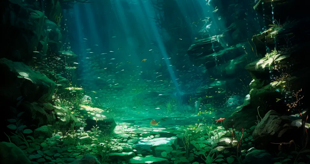 Condiciones reales del fondo de un río, el acuario de biotopo trata de emularlas de la forma más realista posible.