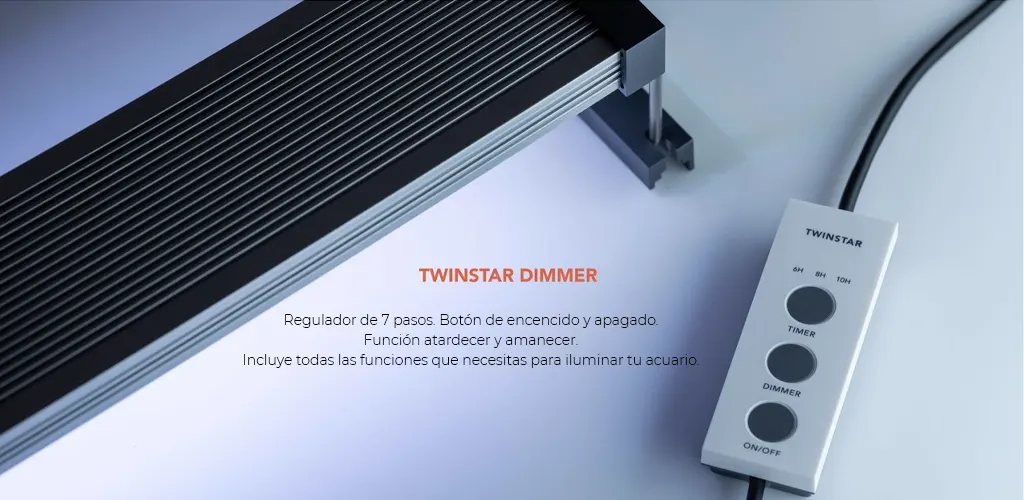 Pantalla Twinstar Light II B45 con dimmer y temporizador.