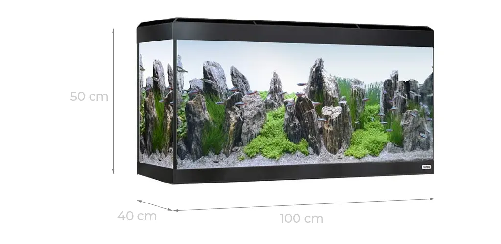 Fluval Roma 200 LED medidas 100 x 40 x 50 cm