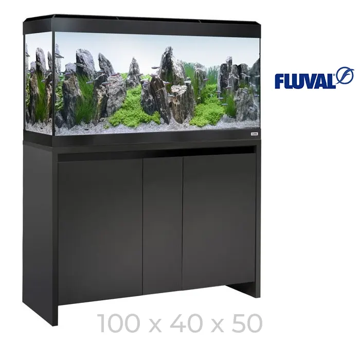 Fluval Roma 200 LED negro con mesa