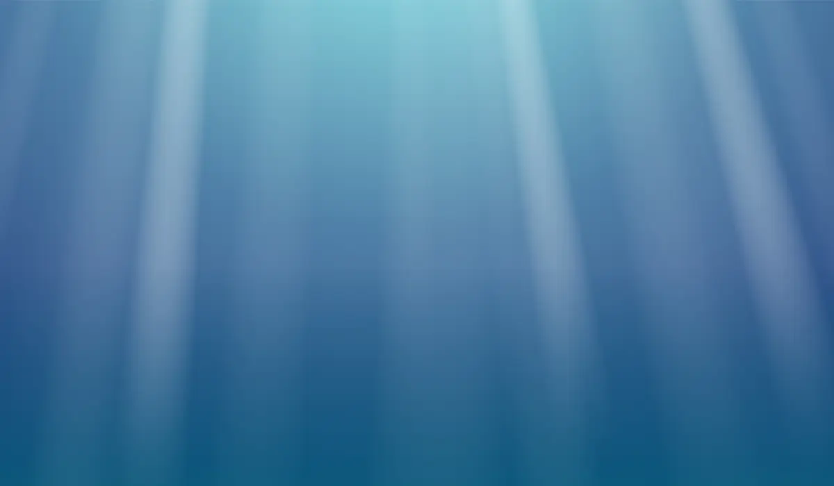 Rayos de luz bajo el agua en un acuario
