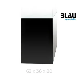 Mesa Blau con estructura blanca y puerta frontal en Negro de 62x36x80.