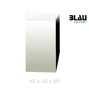 Mesa Blau con estructura negra y puerta frontal en Blanco de 45x45x80.