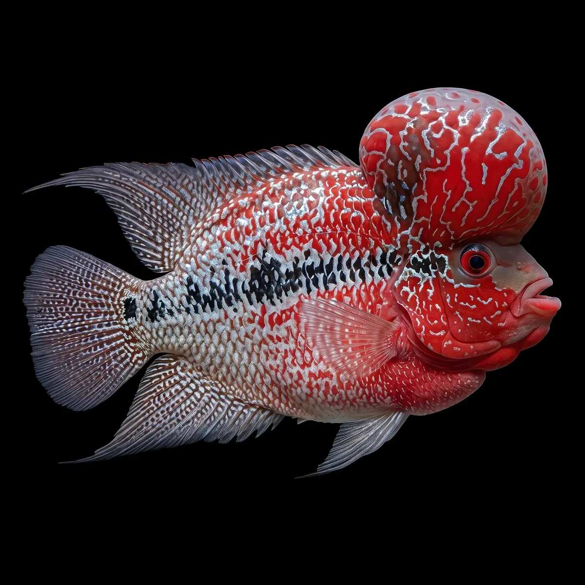 Cíclido Flowerhorn Sunset | Cichlasoma Labiatus x Trimaculatus x Loro nascapers.es