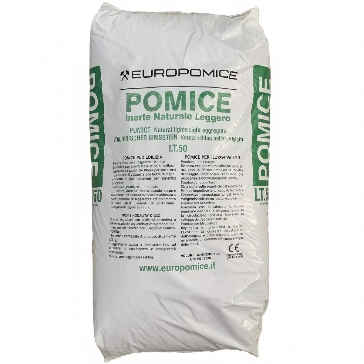 Pomice Grano Medio 2-4 mm (Saco 33 L) nascapers.es