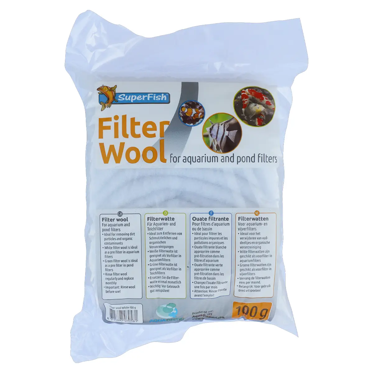 SuperFish Filter Cotton White 100 gr nascapers.es