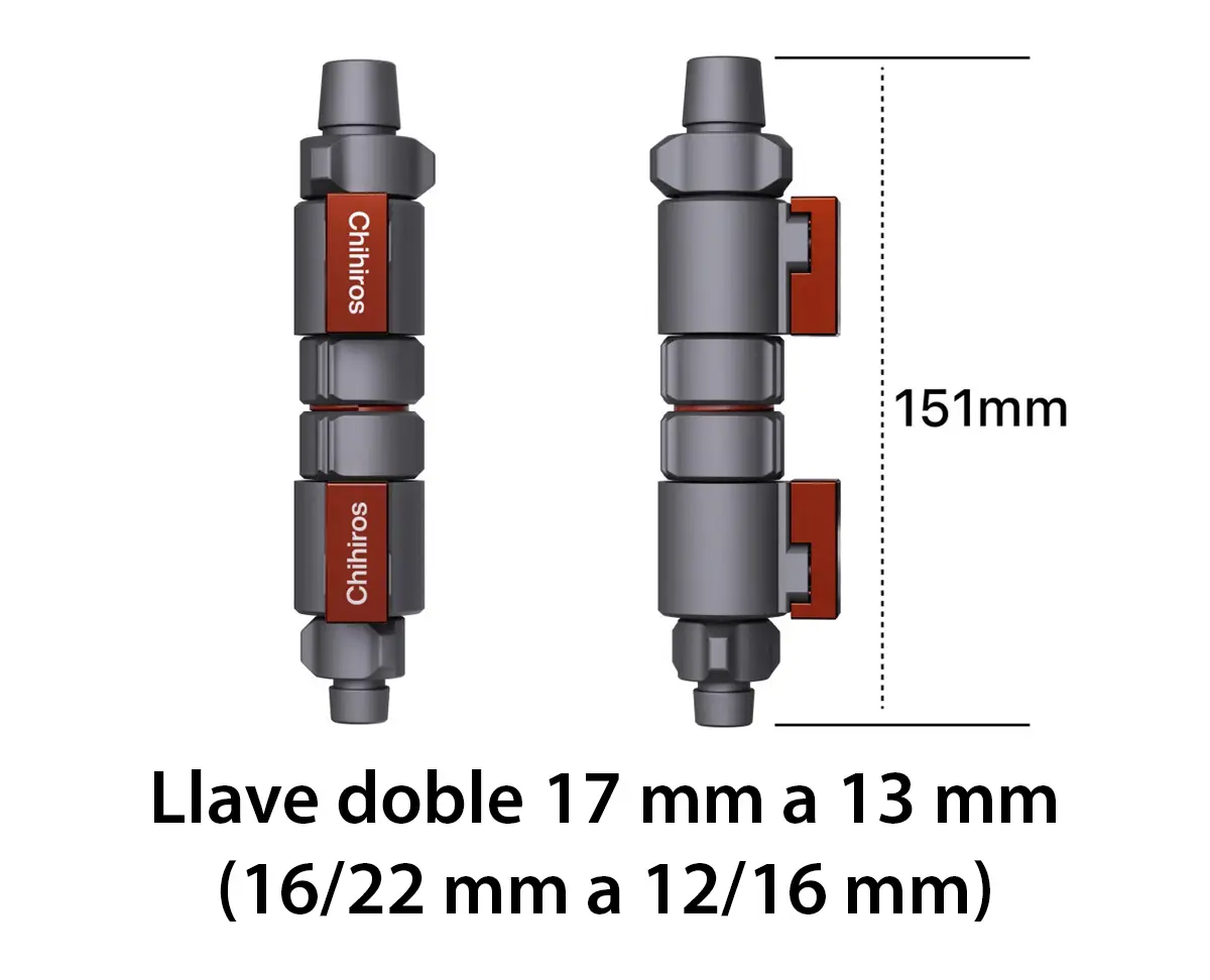 Chihiros Llave doble reductora 12/16 a 16/22 nascapers.es