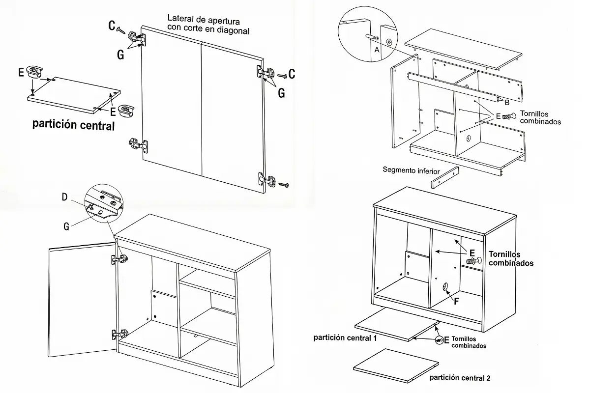 Esquema de montaje Kryoscape wood stand kit nascapers.es