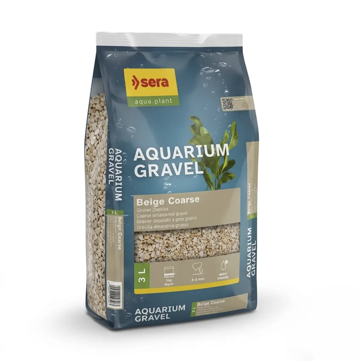 Sera Aquarium Gravel Beige Coarse 3 Litros nascapers.es