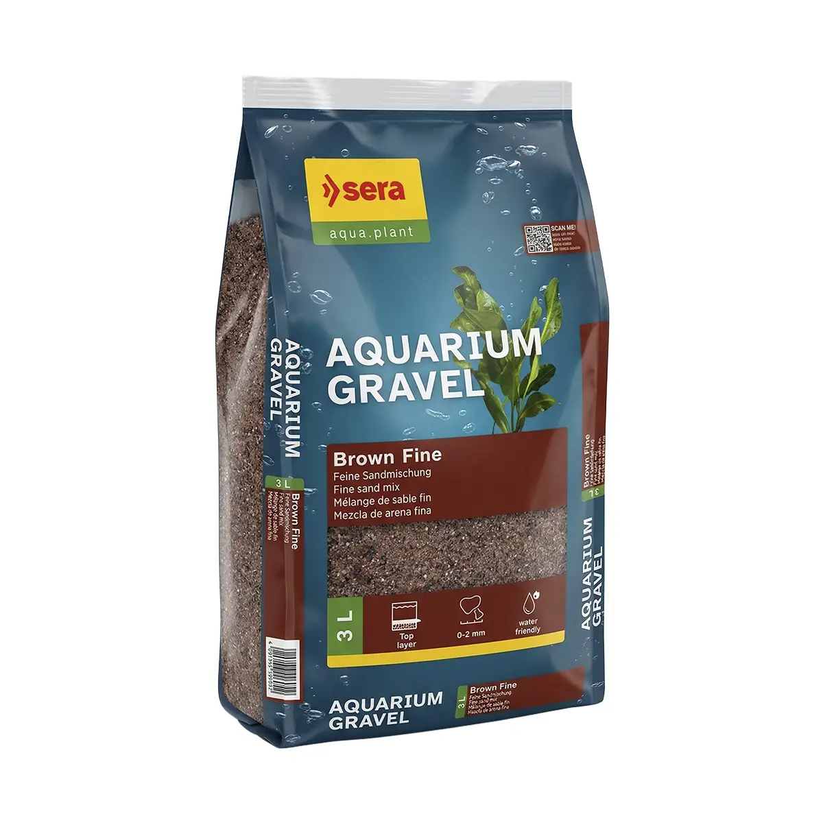 Sera Aquarium Gravel Brown Fine 3 Litros nascapers.es