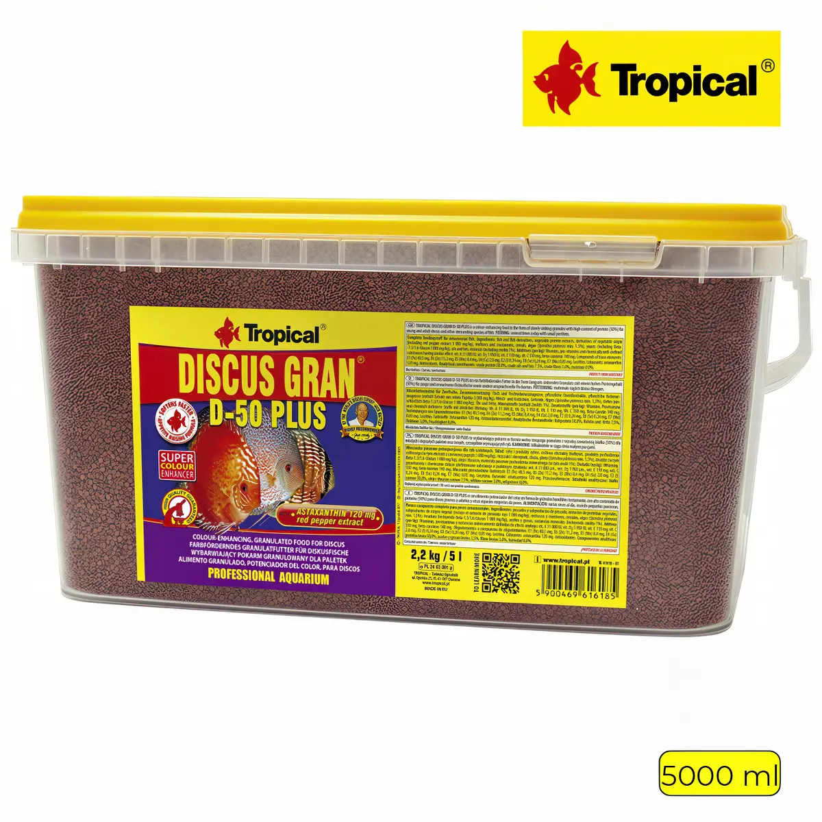 Tropical Discus Gran D-50 Plus 5 Litros nascapers.es