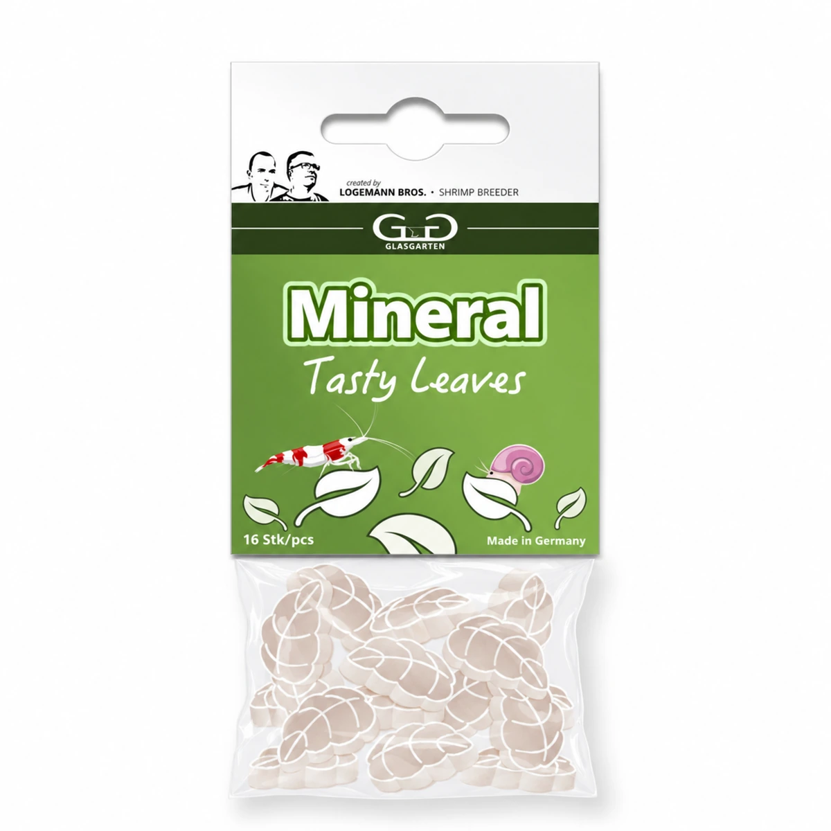 Envase de GlasGarten Mineral Leaves de 16 piezas